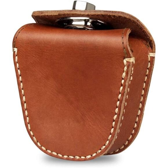KOSIBATE Ammo Pouch, Genuine Leather Ammo Holder Bag Storage for .22 22LR .38 - Picture 1 of 8